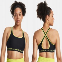 Stanik fitness cardio Under Armour Crossback Mid. Czarne bielizna sportowa damska Under Armour, xs, bez wzorów. Za 83.99 zł.