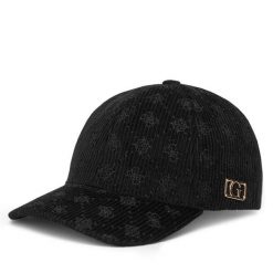 Czapka z daszkiem Guess. Czarne czapki damskie Guess, z aplikacjami. Za 159.99 zł.