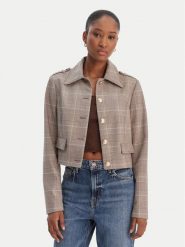 Guess Kurtka przejściowa W6RL55 WL442 Beżowy Regular Fit. Brązowe kurtki damskie Guess, xs, z aplikacjami, z wiskozy, bez kaptura. Za 699.99 zł.