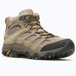 Buty turystyczne Merrell Moab 3 Mid GTX Beżowe. Brązowe obuwie trekkingowe damskie Merrell, z gore-texu, bez zapięcia. Za 813.50 zł.