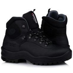 Buty męskie trekkingowe górskie Grisport NERO DAKAR. Czarne buty zimowe męskie Grisport, na zimę, z materiału, bez zapięcia. Za 319.00 zł.