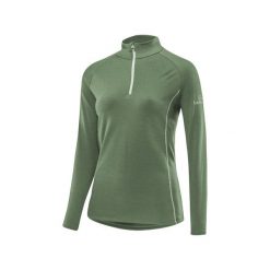 Sweter z wełny merino damski Löffler Transtex. Zielone swetry nierozpinane damskie LOFFLER, l, bez wzorów, z wełny, sportowe, bez kołnierzyka, bez ramiączek. Za 457.50 zł.