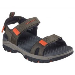 Sandały Skechers Relaxed Fit: Tresmen – Ryer M 205112-OLV zielone. Zielone sandały męskie bez wzorów, z syntetyku, sportowe, bez zapięcia. Za 444.18 zł.