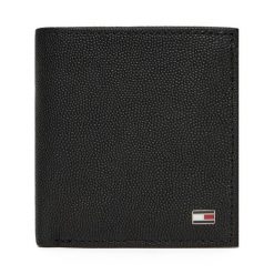 Portfel Tommy Hilfiger. Czarne portfele męskie Tommy Hilfiger, bez wzorów. Za 289.99 zł.
