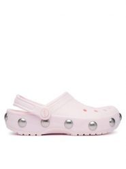Crocs Klapki Classic Big Studded Clog 214236 Różowy jasny. Czerwone klapki damskie Crocs, bez wzorów, z tworzywa sztucznego, bez obcasa, bez zapięcia. Za 259.99 zł.