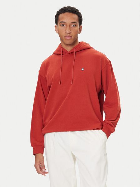United Colors Of Benetton Bluza 342ZU201K Bordowy Regular Fit. Czerwone bluzy męskie United Colors Of Benetton, m, bez wzorów, z bawełny, bez ramiączek, bez kaptura. Za 149.99 zł.