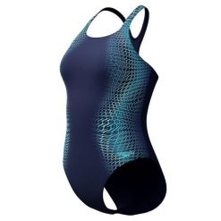Strój kąpielowy damski Speedo Digital Placement Medalist Blue. Niebieskie stroje kąpielowe damskie Speedo, bez wzorów, z materiału. Za 269.00 zł.