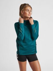 Damska bluza z kapturem Hummel Cima XK. Niebieskie bluzy damskie Hummel, xs, bez wzorów, z dresówki, klasyczne, bez ramiączek, z kapturem. Za 227.90 zł.