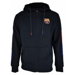 Bluza z kapturem unisex Barcelona 2024-25. Czarne bluzy damskie FC BARCELONA, xl, bez wzorów, sportowe, bez ramiączek, z kapturem. W wyprzedaży za 270.90 zł.