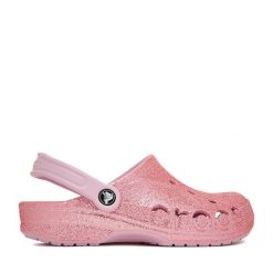 Klapki Crocs. Czerwone klapki damskie Crocs, bez wzorów, bez obcasa, bez zapięcia. Za 149.99 zł.