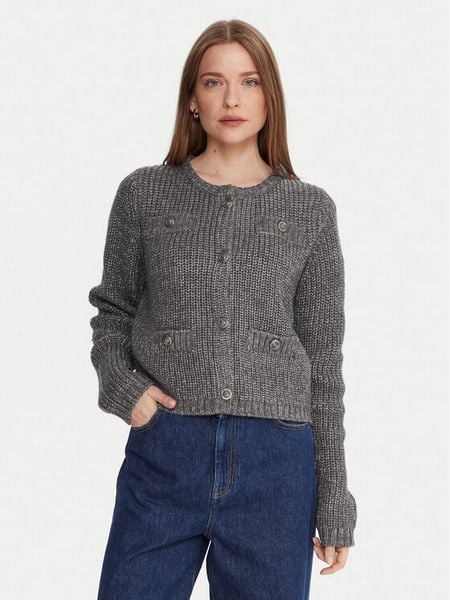 Liu Jo Kardigan MF5235 MA88A Szary Regular Fit. Szare kardigany damskie Liu Jo, xs, bez wzorów, z wiskozy, bez kołnierzyka. Za 899.99 zł.