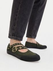 Vans Baleriny Mary Jane Straps VN000D9AOLV1 Zielony. Zielone balerinki damskie Vans, bez wzorów, ze skóry, bez obcasa, bez zapięcia. Za 256.99 zł.
