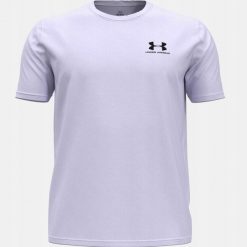 T-Shirt Męski Under Armour Koszulka Męska Sportowa Basic. Fioletowe koszulki sportowe męskie Under Armour, m, bez wzorów, bez ramiączek, do biegania. Za 99.99 zł.