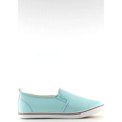 Trampki slip-on licowe niebieskie xl08p L.BLUE. Niebieskie trampki i tenisówki damskie ButyModne, bez wzorów, ze skóry ekologicznej, bez zapięcia. W wyprzedaży za 73.81 zł.