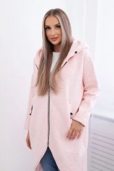 Bluza ocieplana długa pudrowy róż melanż. Czerwone bluzy damskie KESI, l, bez wzorów, z bawełny, bez ramiączek, bez kaptura. Za 355.46 zł.