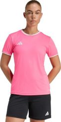 Koszulka damska adidas Entrada 26 Jersey różowa KE9842 S. Czerwone bluzki damskie Adidas, s, bez wzorów, z jersey, bez kołnierzyka, bez ramiączek. Za 86.34 zł.