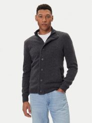Barbour Kardigan Essential Elbow-Patch MKN0731CH51 Szary Regular Fit. Szare swetry męskie Barbour, l, bez wzorów, z wełny, bez kołnierzyka, bez ramiączek. Za 639.99 zł.