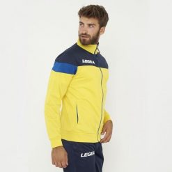 Kurtka sportowa Bolivia żółto-niebieska. Niebieskie kurtki sportowe męskie Legea, m, bez wzorów, z materiału, bez kaptura. Za 72.00 zł.