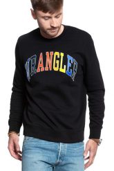 MĘSKA BLUZA WRANGLER LOGO SWEAT BLACK W6B6HY100 112130691. Czarne bluzy męskie Wrangler, m, bez wzorów, bez ramiączek, bez kaptura. W wyprzedaży za 79.99 zł.