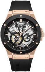 Zegarek Kenneth Cole KENNETH COLE KCWGZ0063902 zegarek męski różowy 43 mm. Czerwone zegarki męskie Kenneth Cole, bez wzorów. Za 453.56 zł.