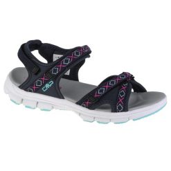 Sandały damskie, Almaak Hiking Sandal. Czarne sandały damskie CMP, bez wzorów, z gumy, bez obcasa, bez zapięcia. Za 146.99 zł.