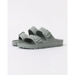 Klapki damskie Birkenstock Arizona Eva Pure Sage. Niebieskie klapki damskie Birkenstock, bez wzorów, z materiału, klasyczne, bez obcasa, bez zapięcia. Za 332.00 zł.