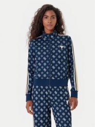 Guess Bluza V5YQ07 K0282 Granatowy Regular Fit. Niebieskie bluzy damskie Guess, m, z aplikacjami, z syntetyku, bez ramiączek, bez kaptura. Za 329.99 zł.
