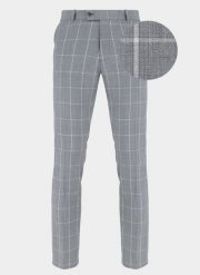 Spodnie męskie garniturowe BUENAVISTA P20SF-6G-025-S. Szare eleganckie spodnie męskie Pako Lorente, m, bez wzorów, z poliesteru. Za 159.99 zł.
