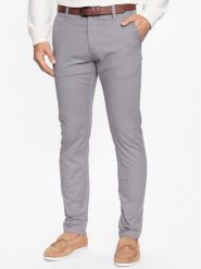 INDICODE Spodnie materiałowe Gower 65-159 Szary Regular Fit. Szare spodnie materiałowe męskie INDICODE, bez wzorów, z bawełny. Za 99.99 zł.
