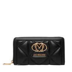 Portfel LOVE MOSCHINO. Czarne portfele damskie Love Moschino. Za 529.99 zł.