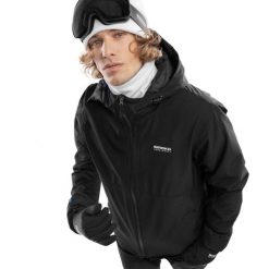 Męska kurtka na narty i snowboard Sporty zimowe Siroko Core Davos. Czarne kurtki sportowe męskie SIROKO, na zimę, m, bez wzorów, z materiału, z kapturem, narciarskie. Za 305.40 zł.