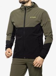 Kurtka softshell męska Vaude Moab Jacket IV. Zielone kurtki sportowe męskie Vaude, m, bez wzorów, z elastanu, bez kaptura, rowerowe. Za 515.30 zł.