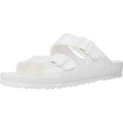 Klapki męskie Birkenstock Arizona Eva. Białe klapki męskie Birkenstock, bez wzorów, bez zapięcia. Za 338.00 zł.