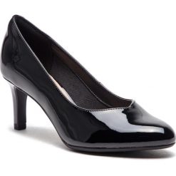 Półbuty CLARKS - Dancer Nolin 261371814 Black Synthetic. Czarne półbuty damskie Clarks, bez wzorów, z materiału, bez obcasa, bez zapięcia. W wyprzedaży za 179.00 zł.
