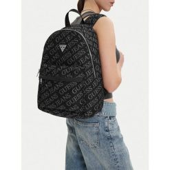 Plecak Guess Jeans. Czarne plecaki męskie Guess Jeans, z aplikacjami, z jeansu, sportowe. Za 279.99 zł.