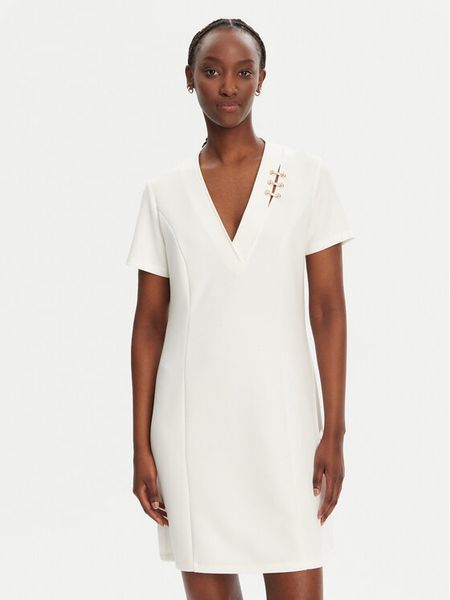 Liu Jo Sport Sukienka codzienna TA5290 J4869 Écru Regular Fit. Sukienki damskie Liu Jo Sport, na co dzień, s, bez wzorów, z syntetyku, sportowe, bez kołnierzyka, bez ramiączek, proste. Za 419.99 zł.