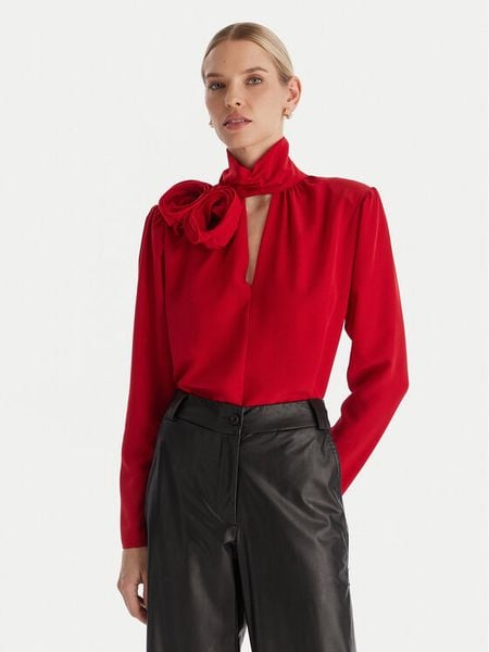 ACCESS FASHION Bluzka 54-2063-171 Czerwony Regular Fit. Czerwone bluzki damskie ACCESS FASHION, bez wzorów, z syntetyku, bez kołnierzyka, bez ramiączek. Za 469.99 zł.