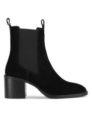 Sergio Bardi Botki WI32-E1094-01SB Czarny. Czarne botki damskie Sergio Bardi, bez wzorów, ze skóry, bez obcasa, na słupku, bez zapięcia. Za 299.99 zł.