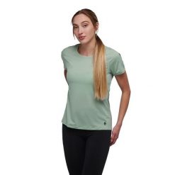 Koszulka turystyczna damska Black Diamond Lightwire SS Tech. Zielone bluzki damskie Black Diamond, l, bez wzorów, sportowe, bez kołnierzyka, bez ramiączek. Za 168.99 zł.
