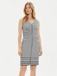 Joseph Ribkoff Sukienka letnia 241171 Czarny Slim Fit. Czarne sukienki damskie Joseph Ribkoff, na lato, bez wzorów, z wiskozy, bez kołnierzyka, bez ramiączek. Za 599.99 zł.