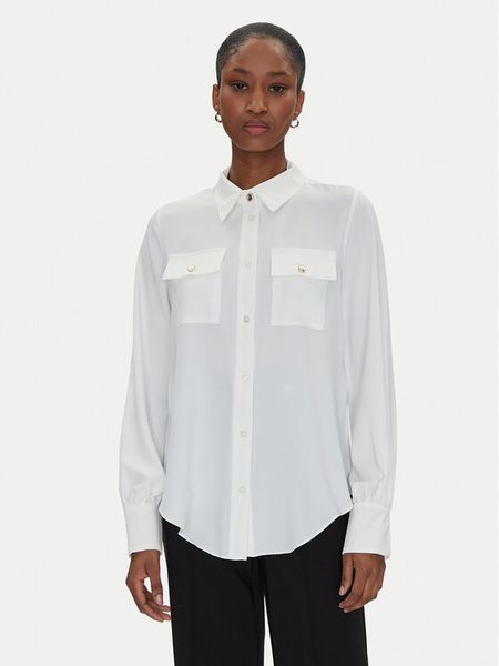 Rinascimento Koszula CFC0122602003 Biały Regular Fit. Białe koszule damskie Rinascimento, xl, bez wzorów, z syntetyku, bez kołnierzyka, bez ramiączek. Za 169.99 zł.