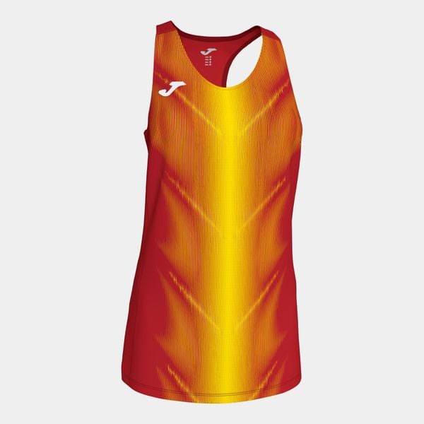 Damski tank top Joma Olympie. Czerwone topy damskie Joma, bez wzorów, sportowe, bez kołnierzyka, bez ramiączek. W wyprzedaży za 117.15 zł.
