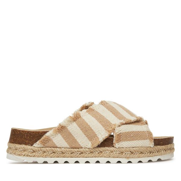 Klapki DeeZee. Brązowe klapki damskie DeeZee, bez wzorów, bez obcasa, bez zapięcia. Za 119.99 zł.