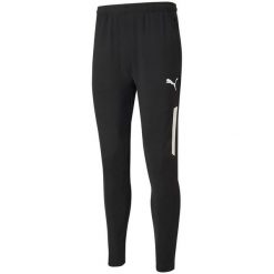Męskie Treningowe Spodnie Do Biegania TeamLIGA. Czarne spodnie sportowe męskie Puma, m, bez wzorów, do biegania. Za 318.99 zł.
