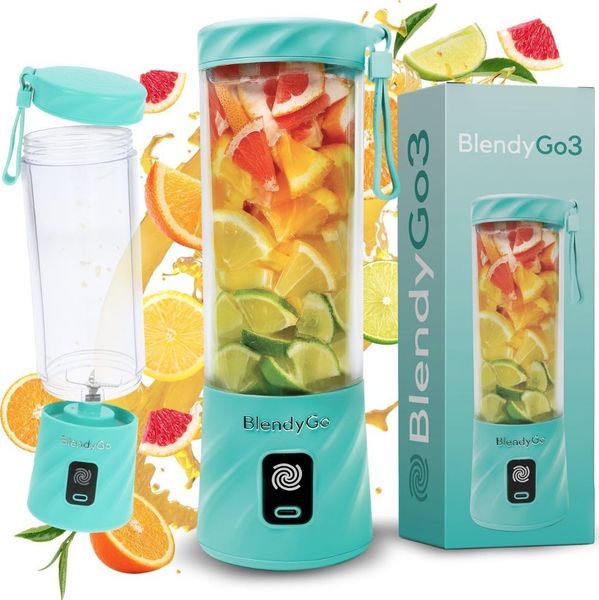 Blender kielichowy BlendyGo 3 miętowy. Zielone blendery BlendyGo. Za 224.77 zł.