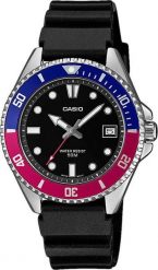 Zegarek Casio Zegarek męski Casio MDV-10-1A2VEF czarny. Czarne zegarki męskie Casio, bez wzorów. Za 285.50 zł.