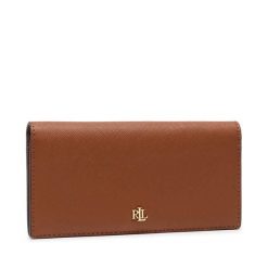 Portfel LAUREN RALPH LAUREN. Brązowe portfele damskie Lauren Ralph Lauren. Za 359.99 zł.