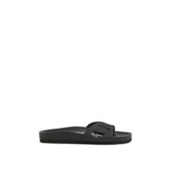 Sandały Pepe Jeans Bio Royal Single. Czarne sandały męskie Pepe Jeans, na lato, bez wzorów, z gumy, eleganckie, bez zapięcia. Za 238.20 zł.
