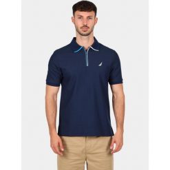 Koszulka Polo Męska Nautica Seton. Niebieskie koszulki sportowe męskie Nautica, m, bez wzorów, z bawełny, bez ramiączek, żeglarskie. Za 269.00 zł.