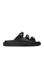 Badura Klapki EO-ALICE-LT0226-26-305 Czarny. Czarne klapki damskie Badura, bez wzorów, ze skóry, bez obcasa, bez zapięcia. Za 359.99 zł.